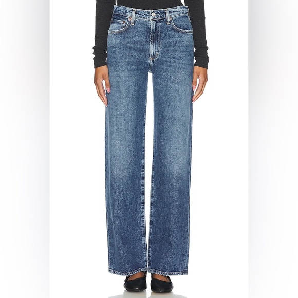 Agolde Denim - AGOLDE Harper Mid Rise Relaxed Straight Jeans in Fix—32